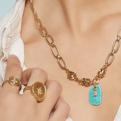 Bague Médaille Croix Zircon (plaqué Or) -Jollia Soldes Magasin bague rond croix zircon 1