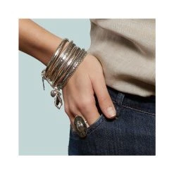 Bague Ronde Motifs Aztèques (argenté) -Jollia Soldes Magasin bague ronde argent ethnique