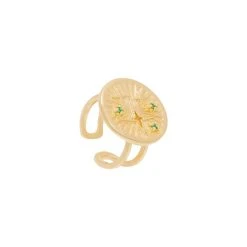 Bague Médaille Ajourée Astral (zircon Vert)