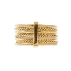 Bague Semainier (plaqué Or) -Jollia Soldes Magasin bague semainier dore jollia 2