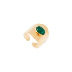 Bague Large Pierre (malachite)