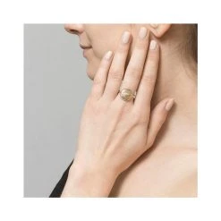 Bague Soleil Et Strass (plaqué Or) -Jollia Soldes Magasin bague strass doree jollia