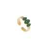 Bague Triple Pierres (malachite/doré) 1 Bague Triple Pierres (malachite/doré) -Jollia Soldes Magasin bague triple pierres malachite doree aurelie joliff 1