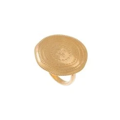 Bague Ronde XXL Motifs (doré)