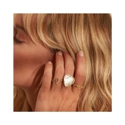 Bague Maillons (zircon Blanc) -Jollia Soldes Magasin bague koyah zircons blancs