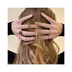 Bague Ovale Onyx Soleil (plaqué Or) -Jollia Soldes Magasin bagues jollia 1