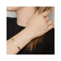 Bracelet Jonc Trio Pierres (nacre) -Jollia Soldes Magasin be maad trio nacre