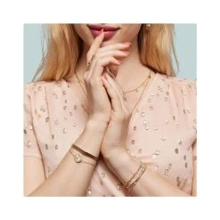 Bracelet Chaîne Et Perles (plaqué Or) -Jollia Soldes Magasin bijou fin dore femme 1