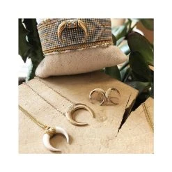 Boucles D'oreilles Corne (plaqué Or) -Jollia Soldes Magasin bijoux corne