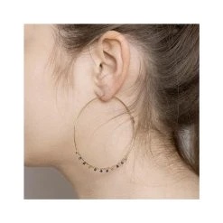 Boucles Créoles Perles Fines (bleu) -Jollia Soldes Magasin bleu 2 1