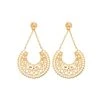 Boucles D'oreilles Calypso (plaqué Or) -Jollia Soldes Magasin bo dore rondes