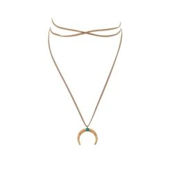 Collier Multitours Bohème Pendentif Lune