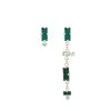 Boucles D'oreilles Asymétriques (cristal Vert) -Jollia Soldes Magasin boucle asymetrique vert dore1 1
