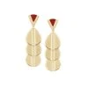 Boucles Cascade Triangle Rouge (doré) 2 Boucles Cascade Triangle Rouge (doré) -Jollia Soldes Magasin boucle d oreille cascade rouge