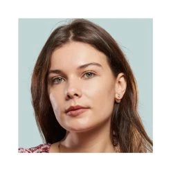 Boucles Martelées Pierre De Lune (plaqué Or) -Jollia Soldes Magasin boucle ear jacket martele nacre dore