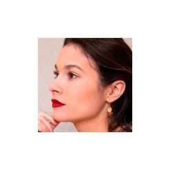 Boucles Pendentif Gravé Et Pierres (nacre) -Jollia Soldes Magasin boucle fleur medaille grave 1