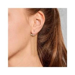 Boucles D'oreilles Asymétrique Serena Cristaux Blancs -Jollia Soldes Magasin boucle oreille asymetrique cristaux2