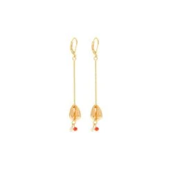 Boucles D'oreilles Coquillage à Perles (corail)