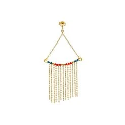 Boucles D'oreilles Hippie (turquoise Et Corail)