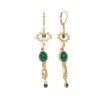 Boucles Pendantes Grigri (agate Verte) -Jollia Soldes Magasin boucle pendante grigri vert