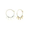 Boucles D'oreille Orla (bleu / Doré) -Jollia Soldes Magasin boucle perle bleu dore1