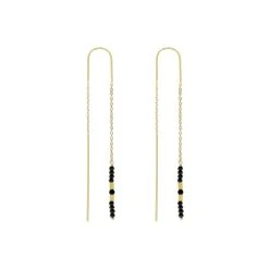 Boucles D'oreilles River (vermeil Et Noir)