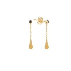 Boucles D'oreille Chaine Et Goutte (silver Night)