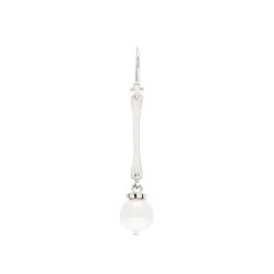 Boucles D'oreilles Perle Et Tige (argent)