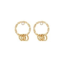 Boucles Cercles Et Anneau Torsadé (nacre) -Jollia Soldes Magasin boucles cercles anneaux nacre