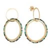 Boucles Double Anneaux Et Pierres (turquoise Africaine) -Jollia Soldes Magasin boucles double anneaux et pierres turquoise africaine siloe
