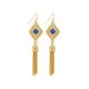 Boucles D'oreilles Losange De Jade (bleu) -Jollia Soldes Magasin boucles oreille losange bleu