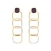 Boucles Maillons XXL Zircons (onyx Texturé) -Jollia Soldes Magasin boucles oreille xxl maillons pierre onyx