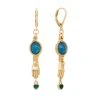 Boucles Pendantes Main Coeur (agate Bleue) -Jollia Soldes Magasin boucles pendantes grigri bleu 1