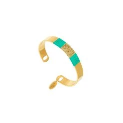 Bracelet Jonc Sunset (doré/turquoise)