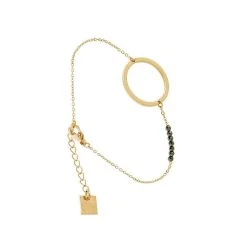 Bracelet Anneau & Chemin Hématite (doré)