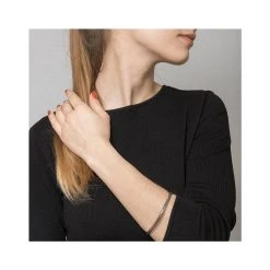 Bracelet Jonc Motifs Ronds (argenté) -Jollia Soldes Magasin bracelet argente motif shabada 1