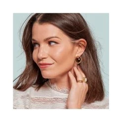 Earjacket XL Cercle Torsadé Lapis (plaqué Or) -Jollia Soldes Magasin bracelet bague 1 2