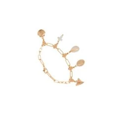 Bracelet Chaîne Maillons Et Charms Au Choix (plaqué Or)