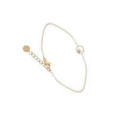 Bracelet Cercle Et Cristal Swarovski (Blanc)