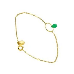 Bracelet Pamela Chrysoprase (plaqué Or)