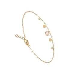 Bracelet Pastilles Et Cristal (ivoire)