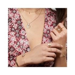 Bracelet Croix Et Strass (plaqué Or) -Jollia Soldes Magasin bracelet croix strass dore