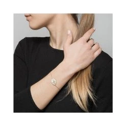 Bracelet Croix Et Strass (plaqué Or) -Jollia Soldes Magasin bracelet croix strass jollia