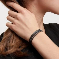 Bracelet Manchette Vénus (bronze) -Jollia Soldes Magasin bracelet cuir fleur de peau 1