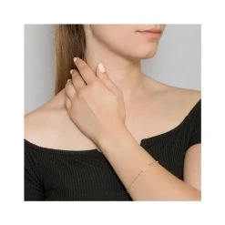Bracelet Fin Billes (plaqué Or) -Jollia Soldes Magasin bracelet dore fin billes