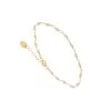 Bracelet Perles Fines Grises (doré) -Jollia Soldes Magasin bracelet dore perle gris labradorite