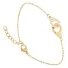 Bracelet Double Menottes (doré) -Jollia Soldes Magasin bracelet double menottes dore