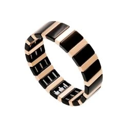 Bracelet élastique Large (doré/noir)