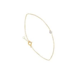 Bracelet Fin Et Pierre (labradorite)