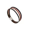 Bracelet Multirangs Cuir Pour Homme (noir/rouge/bleu/beige) -Jollia Soldes Magasin bracelet homme tressee rouge noir floweforzoe